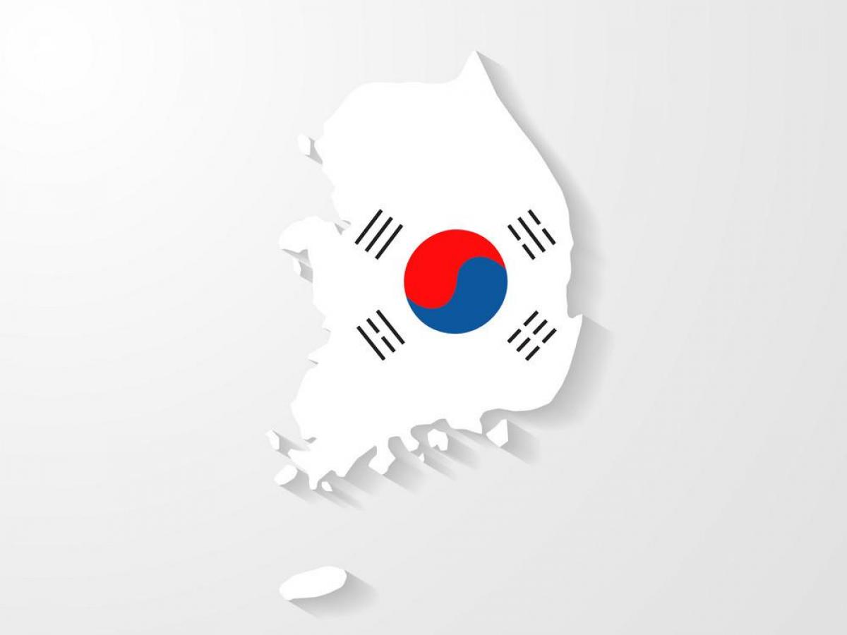 خريطة علم كوريا الجنوبية